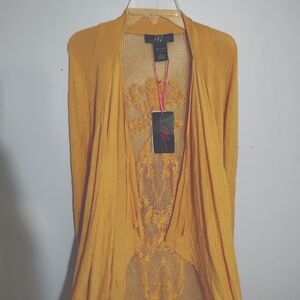 •NWT• Midnight Velvet Yellow Cardigan Sweater